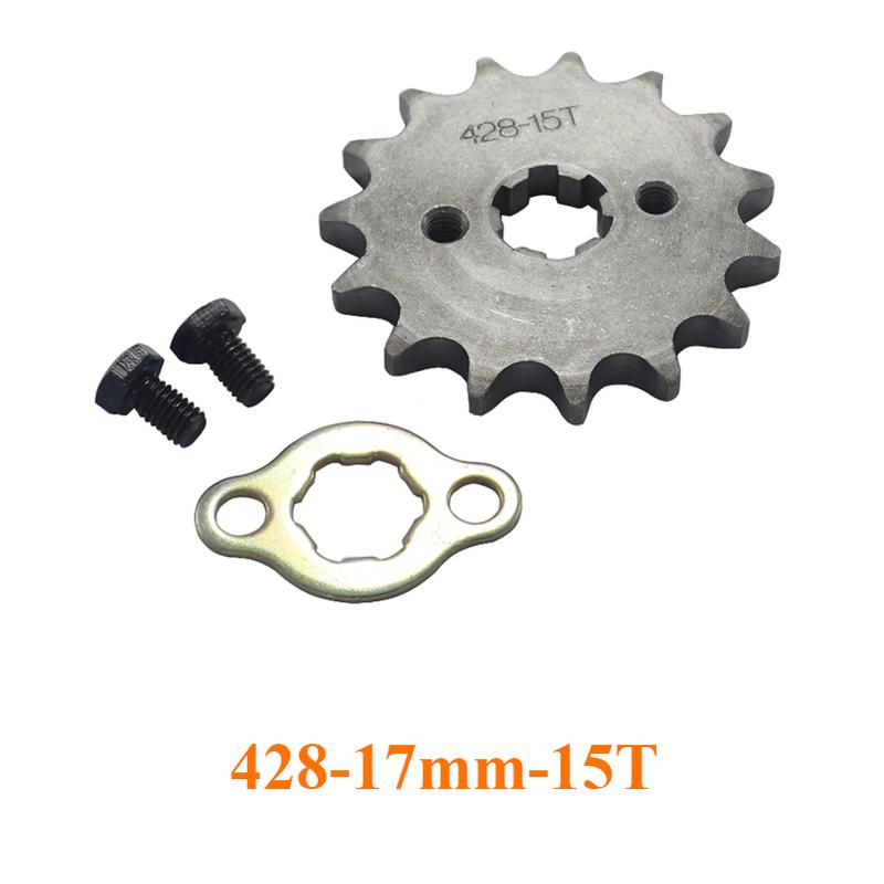 15T Tooth 428 ID 17mm /20mm Front Engine Sprocket For Motorcycle Dirt Bike ATV Quad Buggy