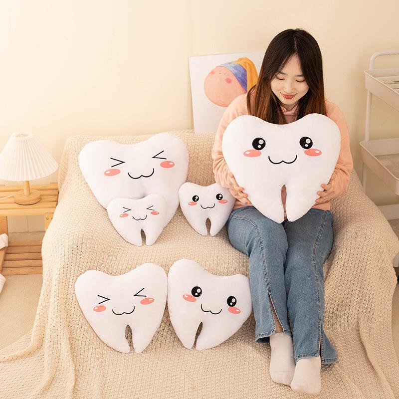 Creative Cute Simulation Teeth Pillow Children's Expression Love Teeth Care Plush Toys