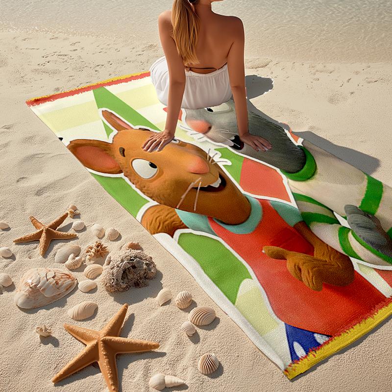 Ultra-Soft Beach Towel with Pip and Posy Theme,Ideal for Pool - Camping, Diving - Perfect Travel Essential, Vibrant Beach Towel.