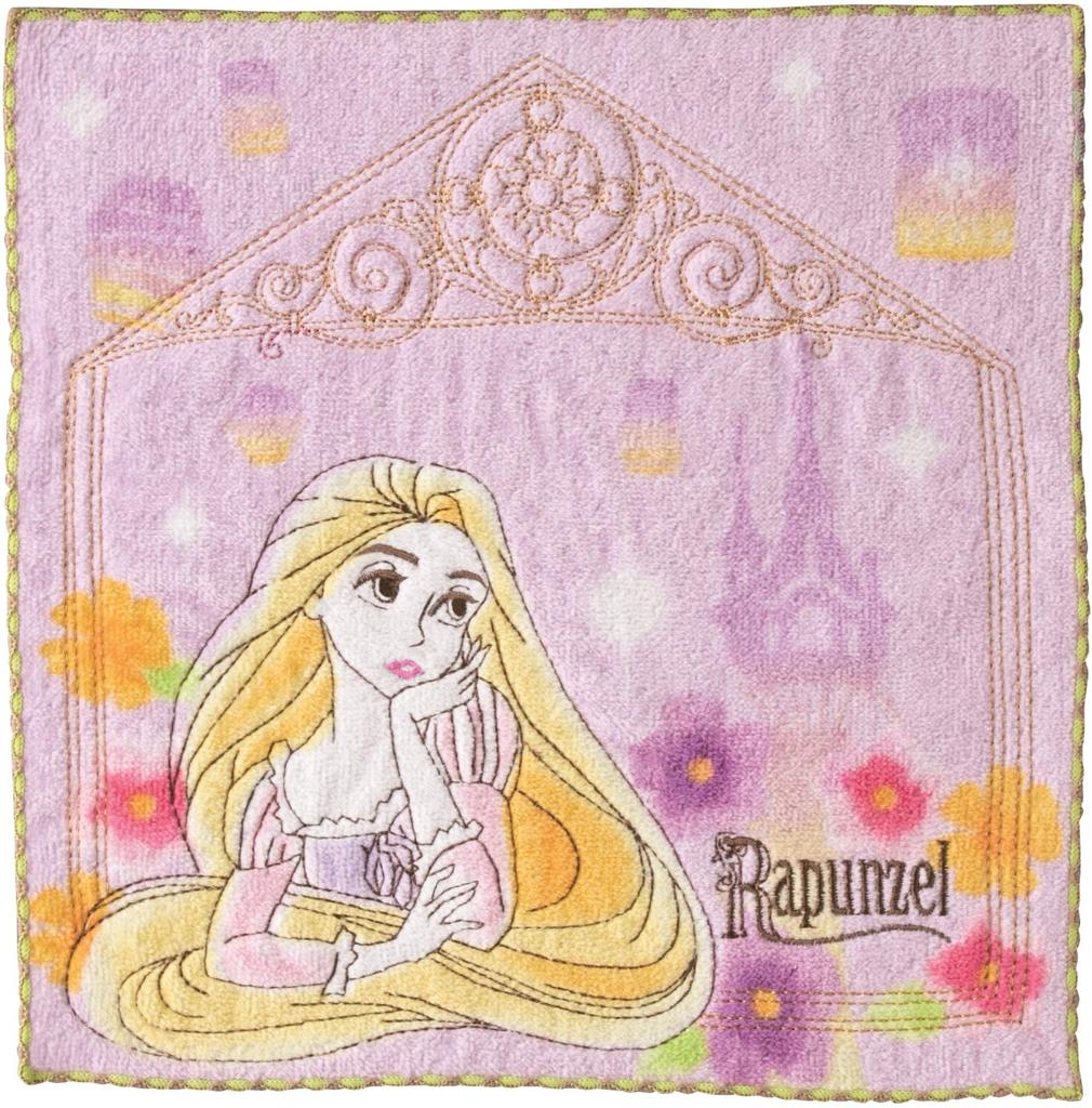 Marushin Hand Disney Tangled Mini Watercolor Rapunzel Full Product 2005083900 Towel, Towel, 25x25cm, Cotton, Embroidery, Number