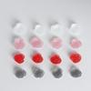 Matte Frosted Tea Rose Resin Earrings Studs for DIY Jewelry