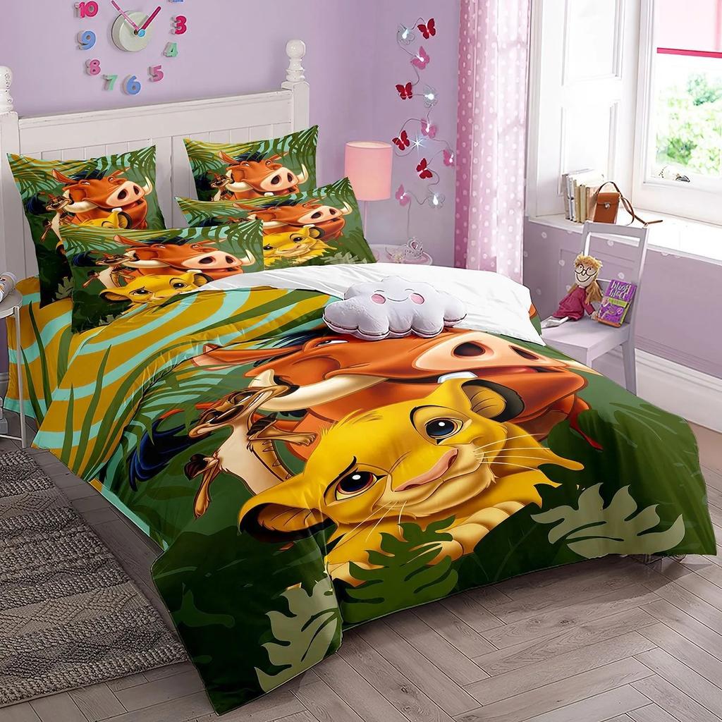 Animation Lion Simba Duvet Cover for childrenThe Lion King Bedding SetTeen Boy Single Twin Size Bed Sets Bedspreads Gift