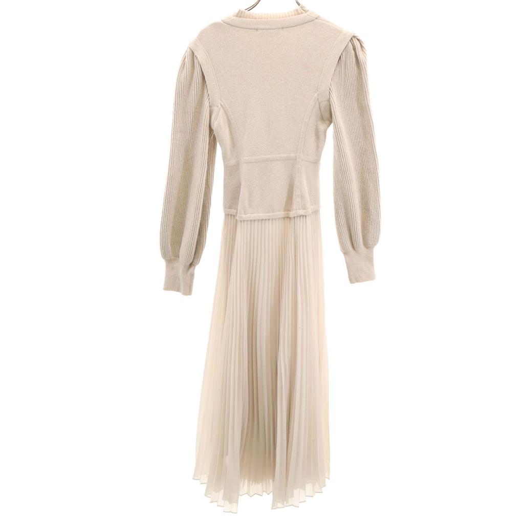 SNIDEL wool blend Long sleeve knit Long dress Beige Women Used