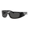 Prada Irregular Shape Sunglasses With Arm Logo Unisex Sunglasses Black PRA19S-1AB5S0