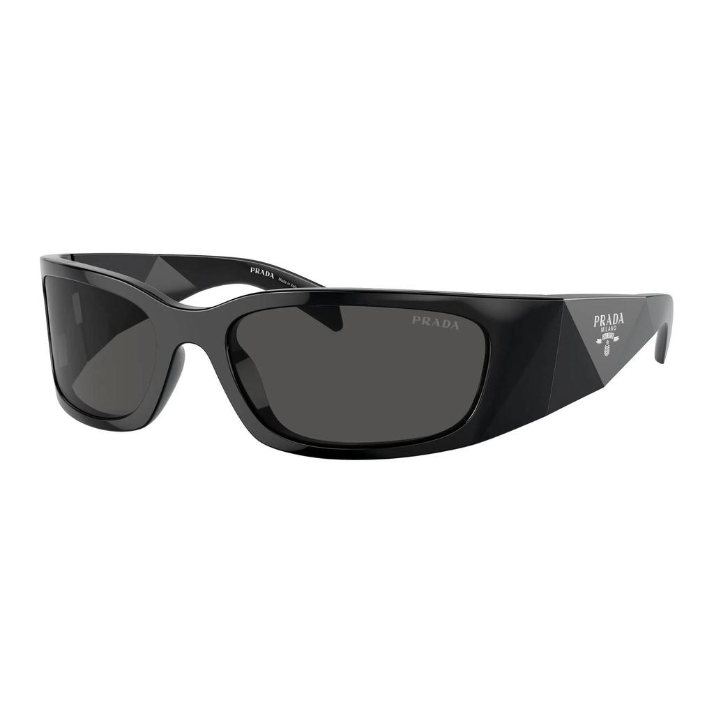 Prada Irregular Shape Sunglasses With Arm Logo Unisex sunglasses Black PRA19S-1AB5S0