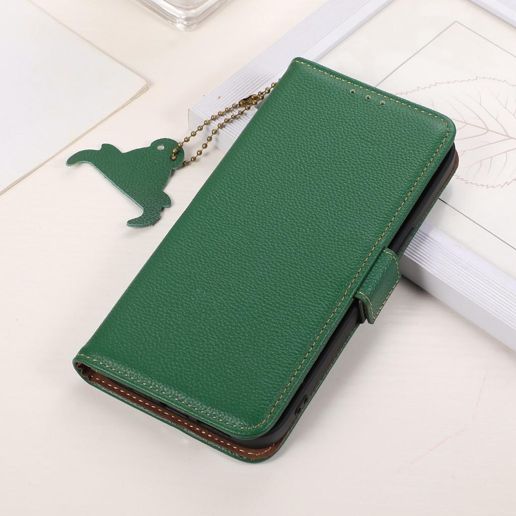 For Xiaomi Poco C55 4G/Redmi 11A 4G/Redmi 12C 4G Genuine Leather Phone Case RFID Blocking Wallet Phone Stand Cover