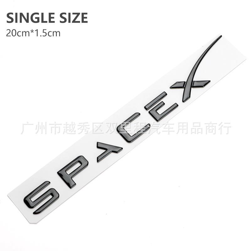 For Tesla Model 3 Y S X DUAL MOTOR Emblem 3D SPACX emblem Accessories Underlined Letters Logo Performance Badge Trunk Sticker