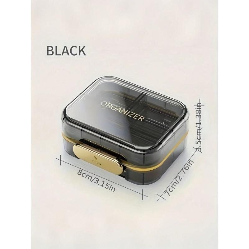 1PC 7 Compartments Portable Lightproof Moisture Proof Travel Pill Organizer Box Small Medicine Storage Case