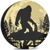 Bigfoot Silhouette Spare Tire Cover Full Moon Forest RV Camper SUV Truck Vinyl Protector