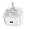 Estuff Uk Pd 20W Home Charger 1X Usb-C, Uk Plug, White, Es636026-Bulk