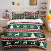 Christmas Reindeer Snowflakes Bedding Set Bedding set (1 duvet cover, 2 pillowcases, duvet not included)