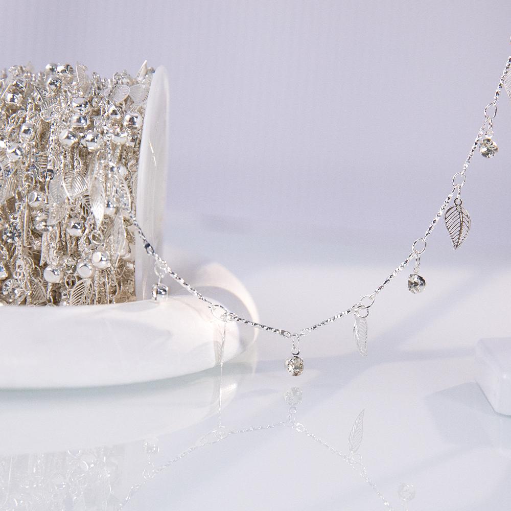 

0.5M 1M Butterfly Pendants Copper Chains Color Crystal Beads Charms Bracelets Chains Women Clothing Jewelry Making DIY Necklaces 50cm