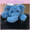 Cute Blue Elephant Pencil Case With Plush Toy For Students Desk Organizer