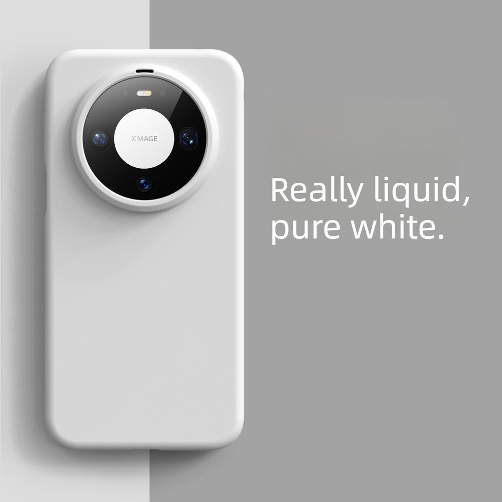 Large-pore Liquid Silicone Case for Huawei Mate 80 Pro, Skin-feeling Pura80pro Solid Color Shockproof Soft Case