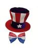 Les accessoires vestimentaires de fête comprennent un chapeau Uncle Sam et un nœud papillon haut-de-forme Vêtements Drapeau Accessoires patriotiques fête vêtements de fête