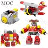 Kreativní série Sci-Fi Mecha Modely letadel Stavební bloky Hra Kreslené vybavení MOC Dekorace Montážní kostky Hračky pro děti