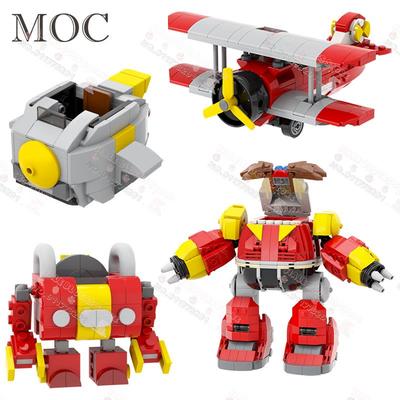 Creative Series Sci-Fi Mecha Aircraft Models Building Blocks Game Cartoon Equipment MOC Decoration Assembly Bricks Toys For Kids