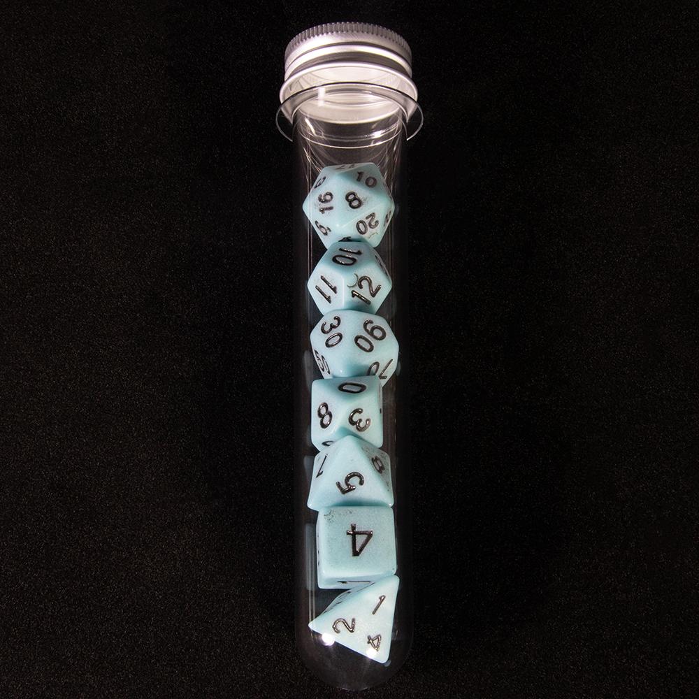 Retro DND Dice Set 7pcs Polyhedral Dice for D&D RPG Roll Playing Tabletop Dices Complete D4 D6 D8 D10 D12 D20 with Tube