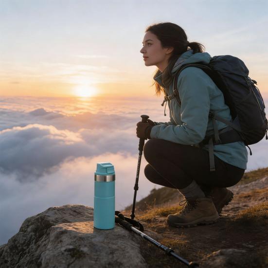 510ML Stainless Steel Insulated Double Wall Bottle Leak Proof Vacuum Thermal Water Bottle Portable Outdoor Cycling