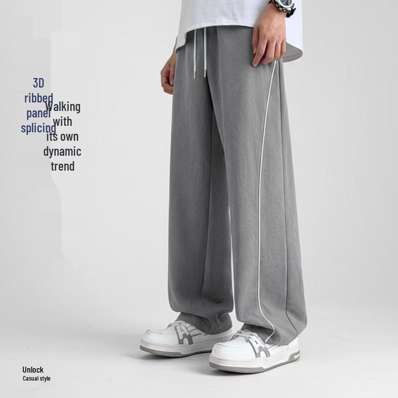 MINISO Men's Summer Trendy Loose Fit Straight-Leg Casual Pants