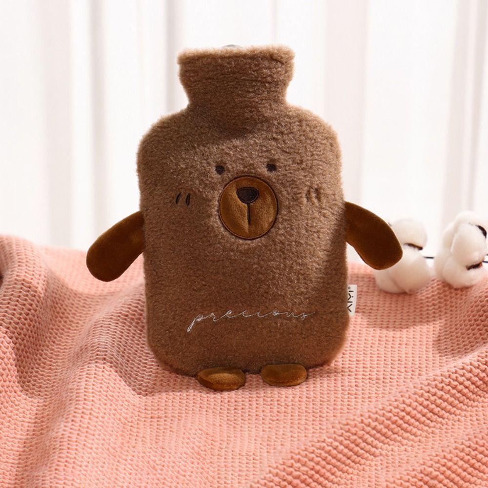 Leak-proof Hot Water Bottles Cute Hand Warmers Cartoon Water-filling Bottle  Female