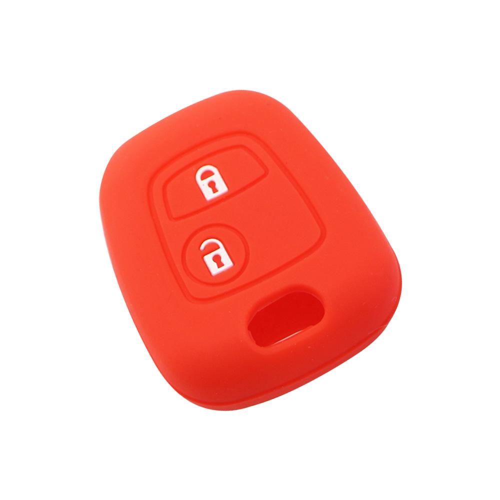 For Peugeot 107 206 307 207 408 Key Protector Holder Shell 2 Buttons Silicone Rubber Car Remote Key Case Cover