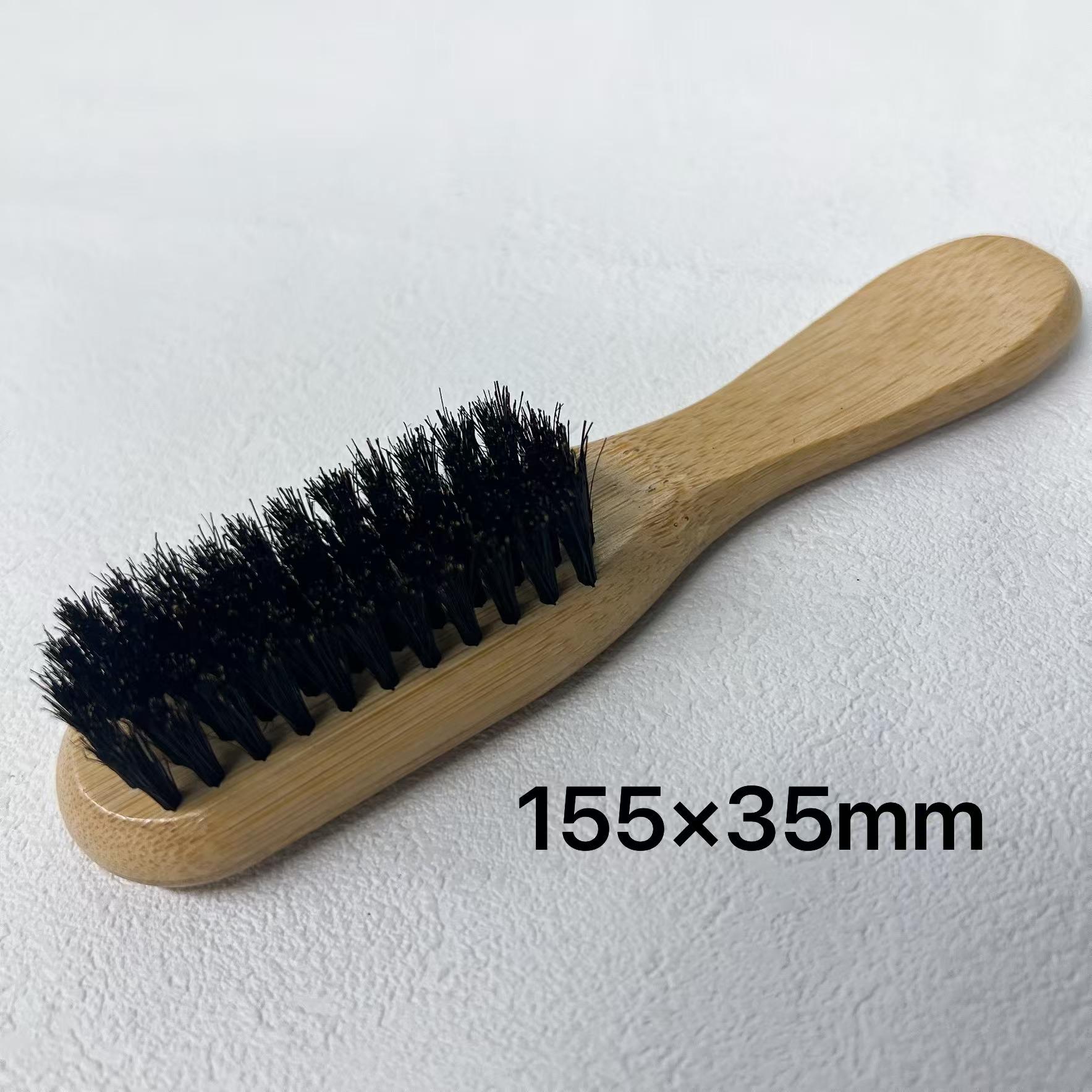 

Щетка для бороды и пуховка для шеи с бамбуковой ручкой и щетиной кабана для мужчин