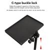 Microphone Stand Tray, Clamp-On Mic Rack Tray Height Adjustable with O-Rings Clamp, Mic Sound Card Holder for Recording