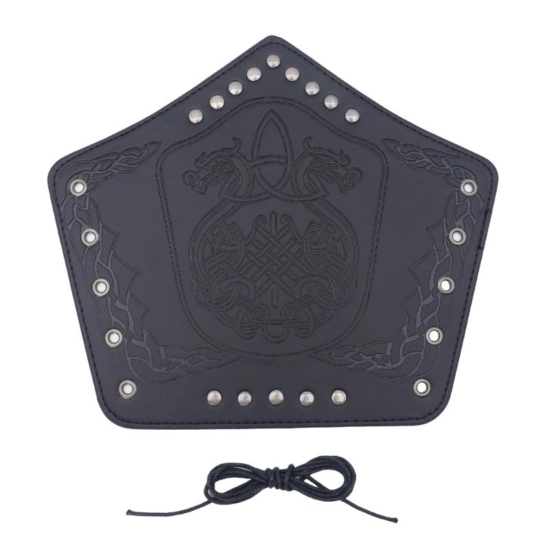 Historical Arm Guard Cosplay Arm Gauntlets Vintage Armband Knight Arm Guard Festival Costume PU Leather Arm Bracers