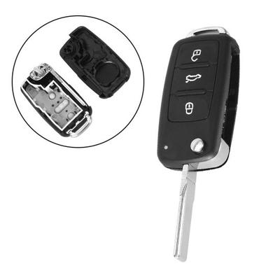 3 Button Folding Remote Key Fob Cover Case for  Tiguan Golf Sagitar Polo MK6