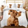 Dog Duvet Cover Set French Bulldogs Bedding Set For Kids Teen Twin Size Black Music Puppy Pet Doggy Animal Quilt Cover
