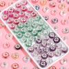 10Pcs/lot Transparent Color Faceted Resin Beads Large Hole Loose Beads for Jewelry Making DIY Bracelet Decoration Charm Supplies