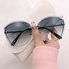 Fashion Cat Eyes Sunglasses Women Metal Female UV400 Vintage Ladies Stylish Design Oversized Square Sunglasses For Women