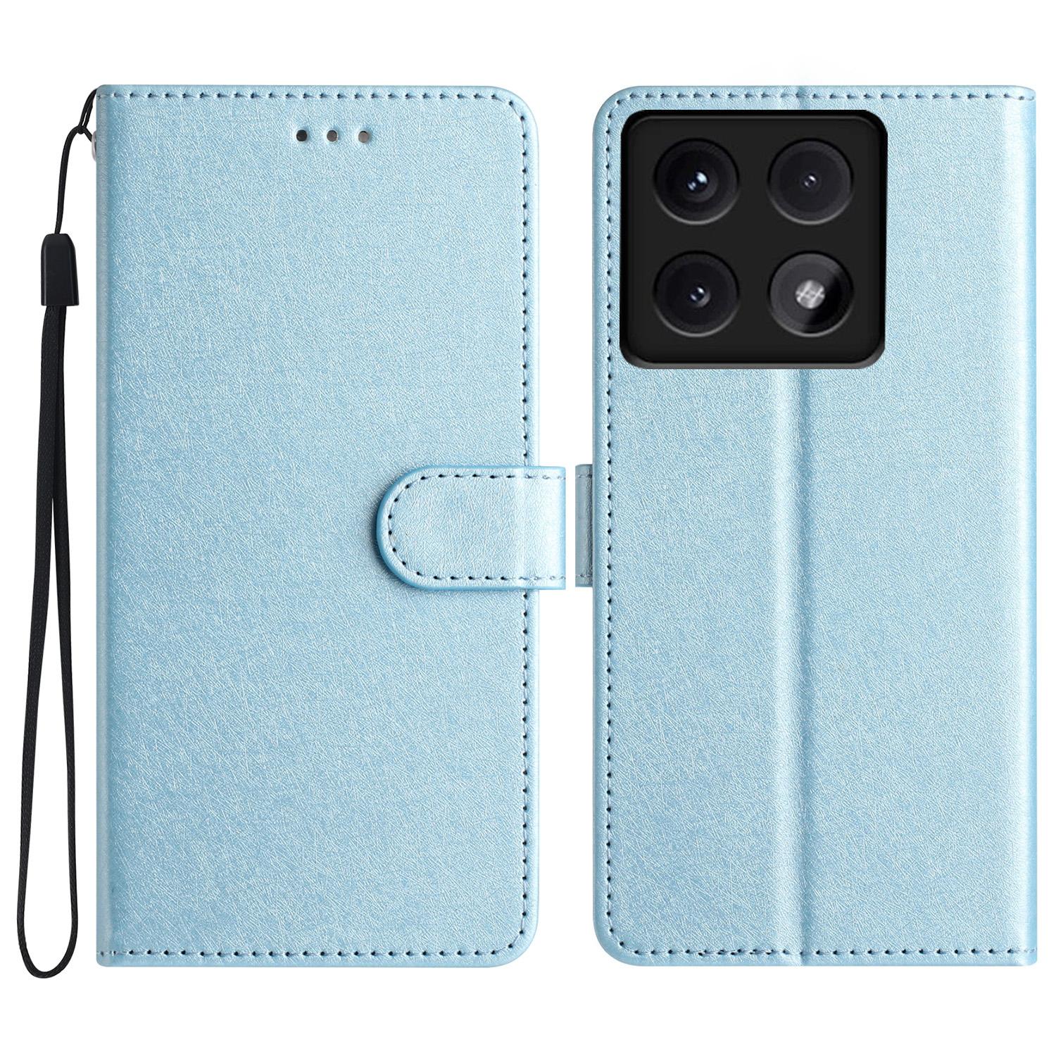 

For Xiaomi 14T Wallet Case Leather Folio Phone Cover Magnetic Clasp Sky Blue
