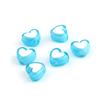 300 Pieces Heart Shape Acrylic Beads Blue 8mm Crafts Handicraft Supplies Jewelry Accessories Parts Huey Handicraft Materials Huey H2098s28 Hole 1.8mm