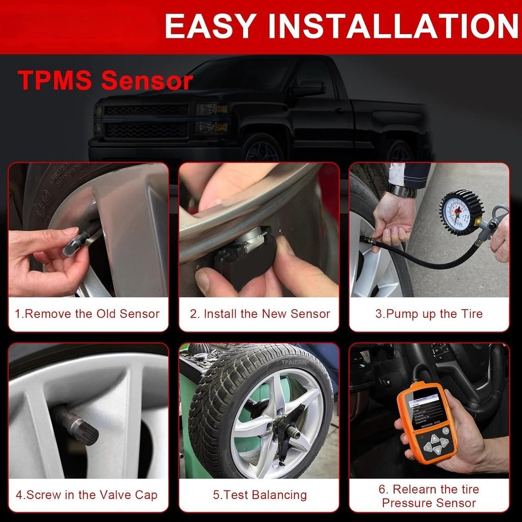 Sensore TPMS, 315Mhz 4260706020 4260730060 Sensore di Pressione Pneumatici Pre-Programmato per Toyota Camry/Corolla RAV4/Highlander/Avalon/Yaris/Land/Cruiser