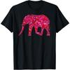 Pink Red Heart Valentines Day Gift For Women Girls Elephant Cotton Men T Shirt