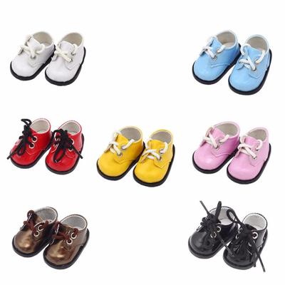 1 Pair Handmade 12 BJD Doll PU Shoes 5.5*2.8cm OB11 Leather Shoes Ob11 Doll Sandals  14 Inch Doll