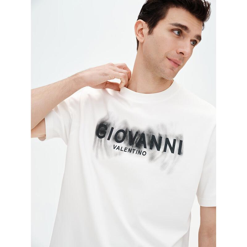 T-shirt Estiva da Uomo GIOVANNI VALENTINO con Stampa Lettere Antibatterica