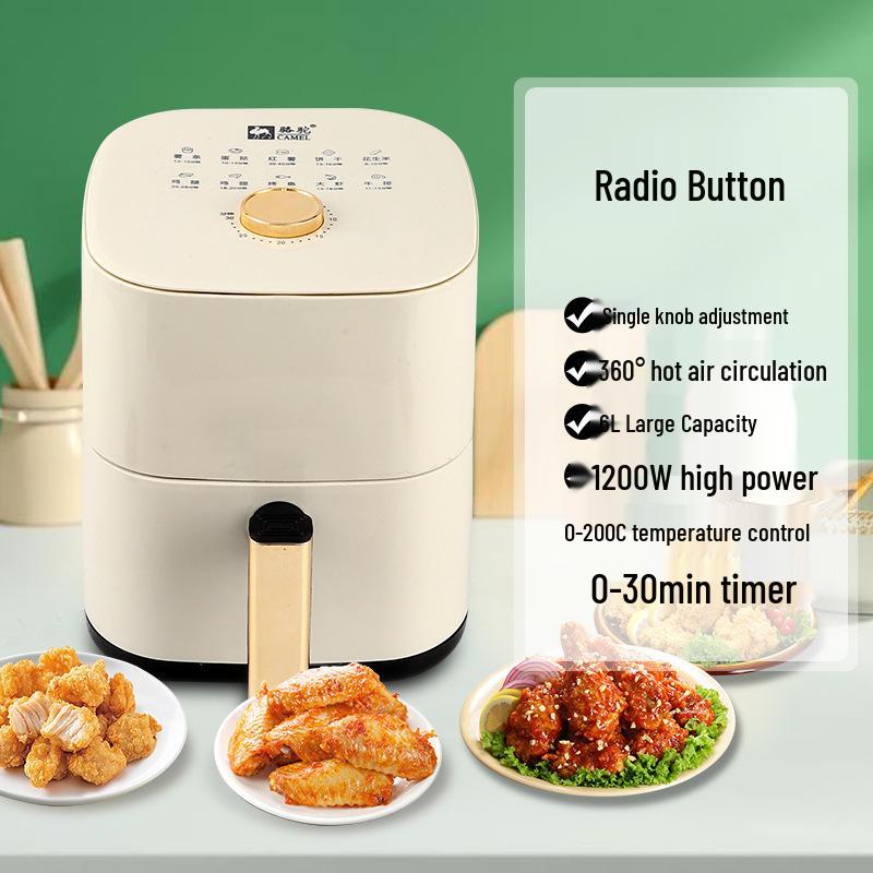 Large Capacity 6L Multifunctional Household Electric Air Fryer Steamer