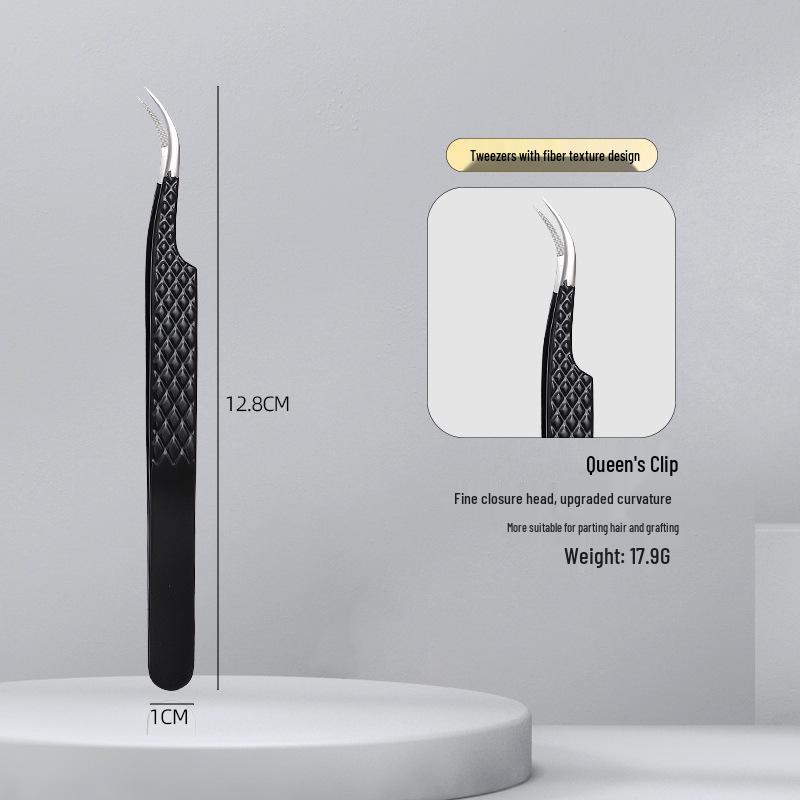 Gold Stainless Steel Precision Eyelash Tweezers for Grafting and Separation