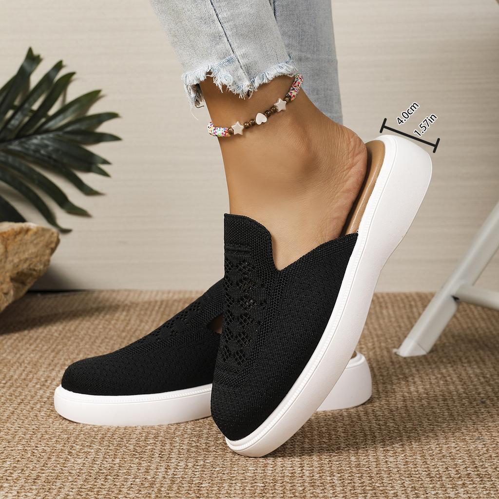 Modische Sommerhausschuhe für Damen, geschlossene Zehenpartie, geräuschlose Sandalen, atmungsaktive Indoor-Hausschuhe, Slipper, offene Zehenpartie, Hausschuhe, Pantoletten Damen