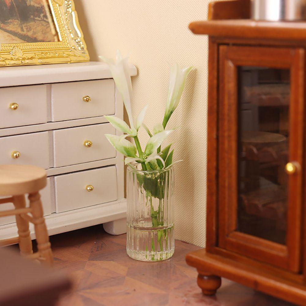 Fairy Garden Mini Floral Basket Dollhouse Plant Potted Doll Accessories Miniature Greenery Bonsai