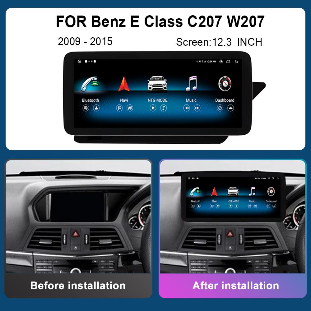 12.3'' Right Hand Drvie for Mercedes Benz E Class C207 W207 2009 - 2015 NTG 4.0 4.5 System Android Car Radio Multimedia Player