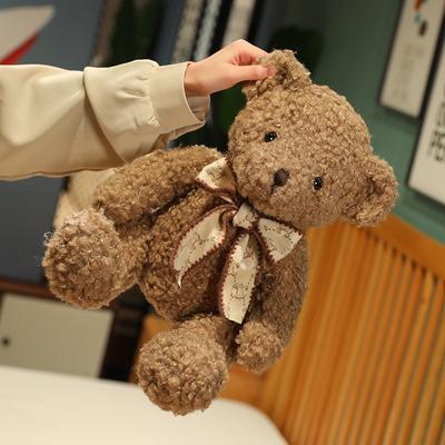 Mielas meškiuko pliušinis žaislas lėlė kaspinėlis meškiuko lėlė mažas pakabukas mergaitės šventinė dovana medžiaginė lėlė