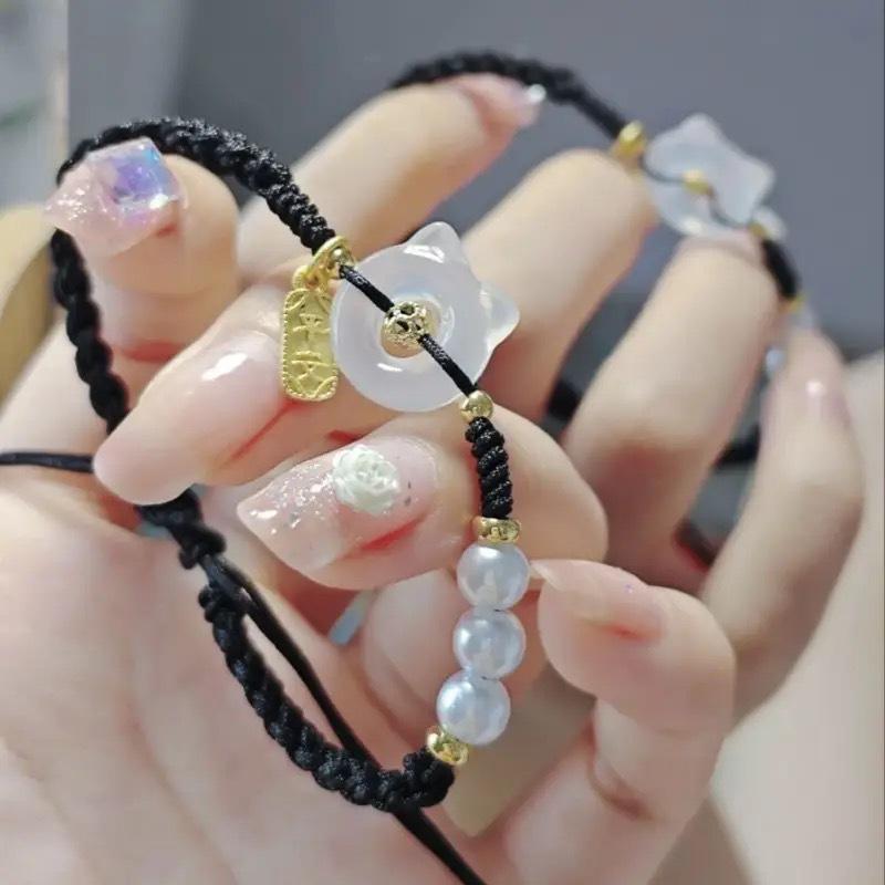 Ping An Couple Bracelets: Handmade Chinese-Style Woven Bracelets for Men and Women, Perfect for Girlfriends and Best Friends
