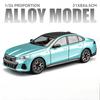 Diecast Miniature Voiture 1/24 BMW I5 M60 Alloy Car Model with Sound Light Children Boy Toy Vehicle Birthday Gift Home Decor