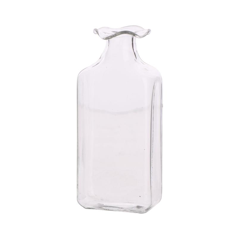 Puppenhaus Miniatur Klarglas Bonbonglas Mini Kaffeebohnen Aufbewahrungsflasche Quaderförmige Blumenvase Modell Küchendekor Spielzeug