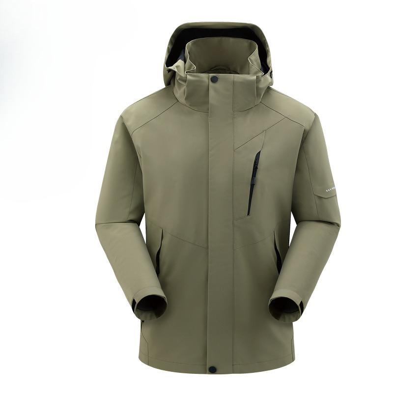 Outdoor Activity Active Three-in-one Down Jacket Removable Winter Wind Shield Water Resistant Men and Womens Same Jacket
