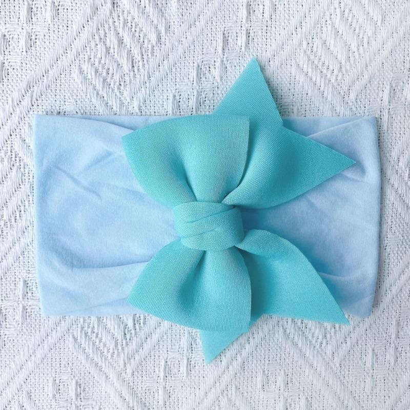 New candy-colored princess hair accessories, baby soft and comfortable nylon bow headscarf, baby headband.